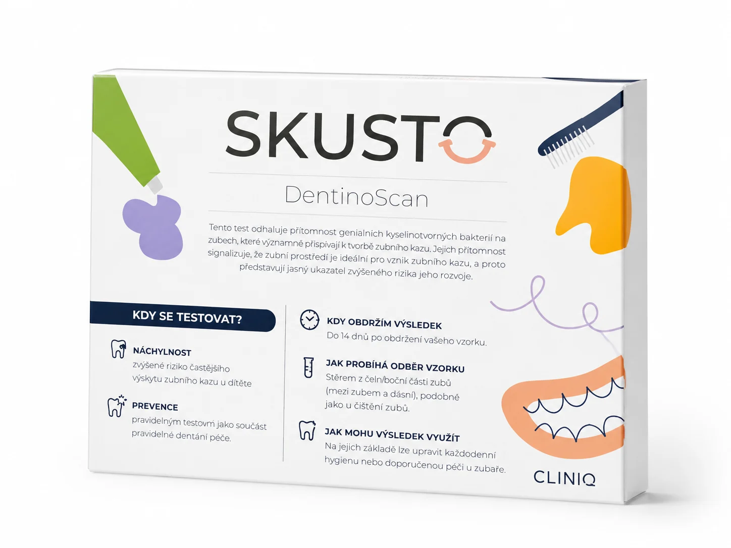 Odběrová sada SKUSTO DentinoScan, test na zubní kaz