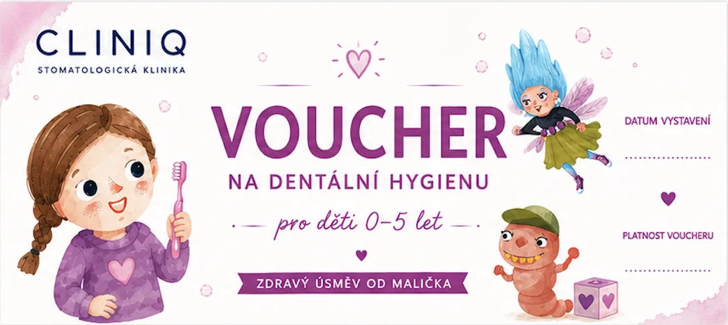 Voucher na dentální hygienu pro holčičky 0 až 5 let