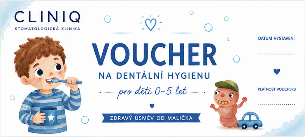 Voucher na dentální hygienu pro kluky 0 až 5 let